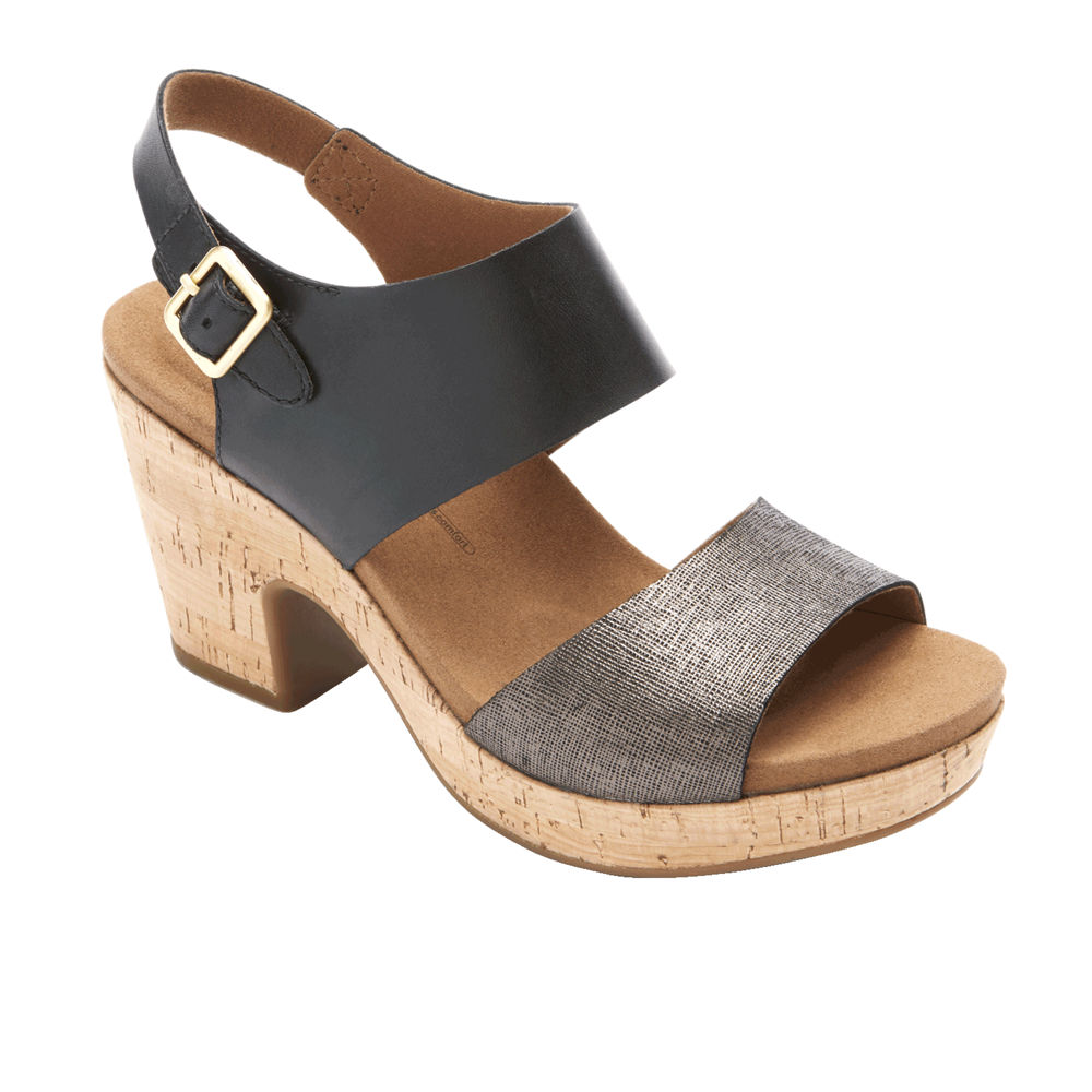 Sandalias Rockport Mujer Mexico - Vivianne 2 Part Negros - NJOLW8164